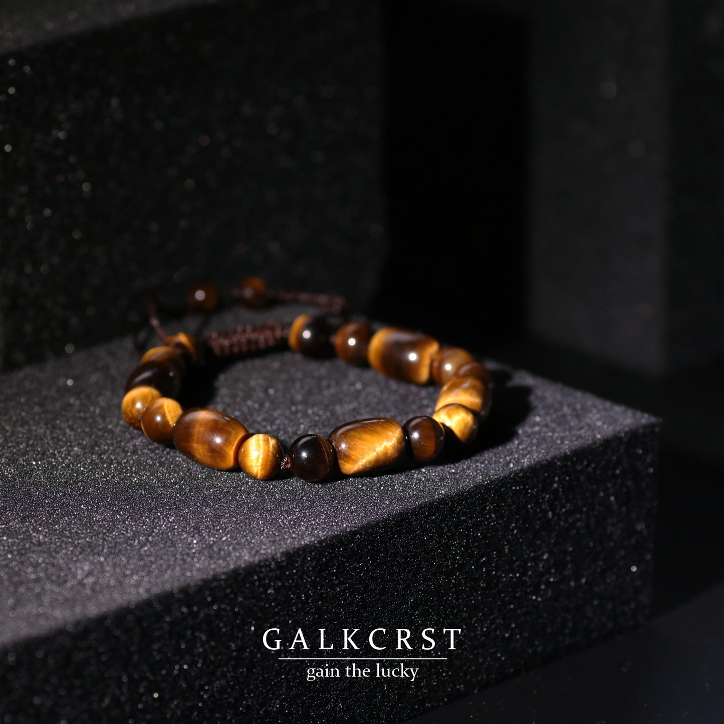 Barrel-shaped Tiger Eye stone Bracelet