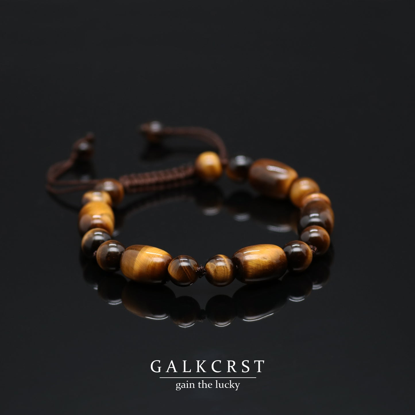 Barrel-shaped Tiger Eye stone Bracelet