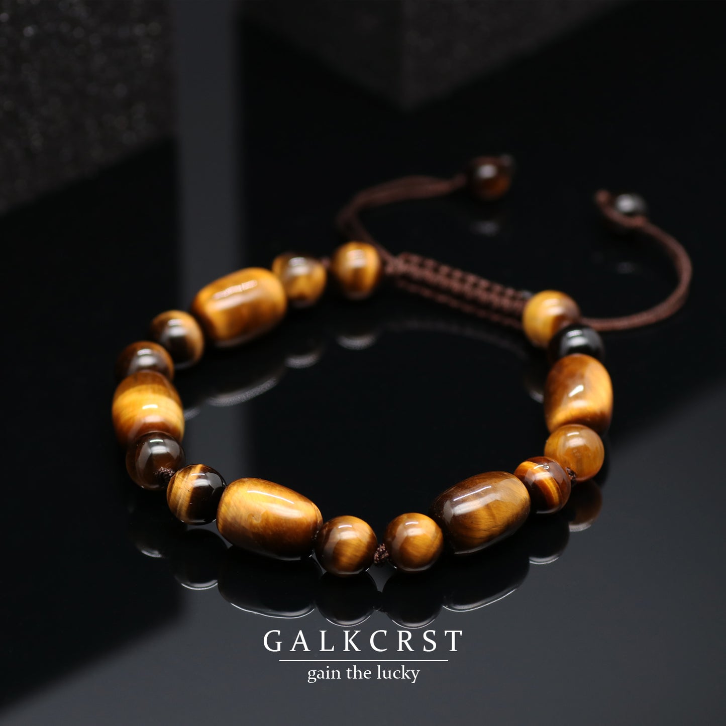 Barrel-shaped Tiger Eye stone Bracelet