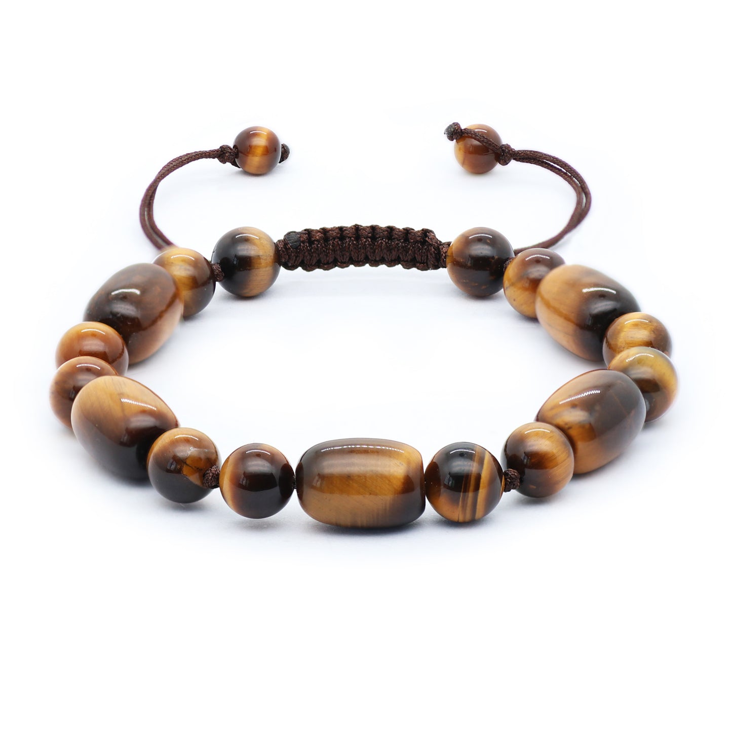 Barrel-shaped Tiger Eye stone Bracelet